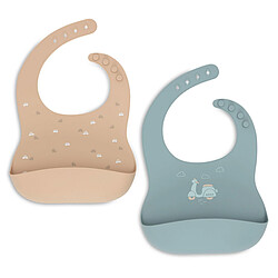 Jollein Lot de 2 Bavoirs Silicone - On The Go