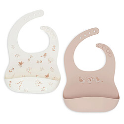 Jollein Lot de 2 Bavoirs Silicone - Lovely Birds