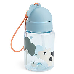 Done by Deer Gourde avec Paille Tiny Farm Bleu - 280 ml