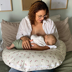 Candide Coussin de Maternité et d'Allaitement Coton - Cerises