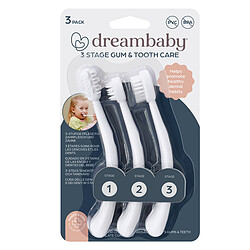 Acheter Dreambaby Lot de 3 Brosses à Dents en 3 Etapes - Blanc