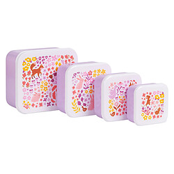 Avis A Little Lovely Company Lot de 4 Boîtes à Goûter - Fleurs du Jardin