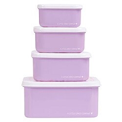 Acheter A Little Lovely Company Lot de 4 Boîtes à Goûter - Fleurs du Jardin