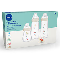 MAM Coffret Biberon Verre Colors of Nature - 170 et 260 ml