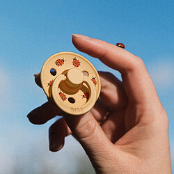 Lot de 2 Sucettes Rondes Bibs Studio Ladybug Sage Mix - 0/6 Mois