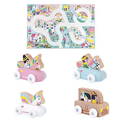 Janod Pack Tapis Royaume Enchanté et 4 Voitures - Cross Roads