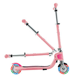 Globber Trottinette Flow Junior Lights - Rose Pastel pas cher