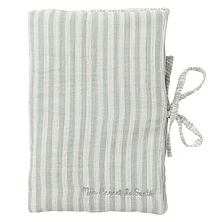 BB&Co Protège-carnet de Santé - Rayé Vert de Gris