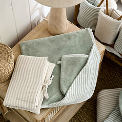 BB&Co Cape de Bain et Gant - Rayé Vert de Gris