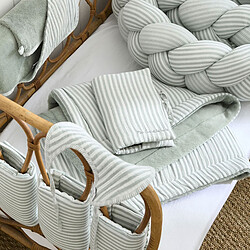 BB&Co Couverture Luxe - Rayé Vert de Gris