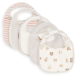 Jollein Lot de 5 Bavoirs Imperméables - Animal Friends
