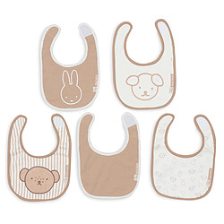 Jollein Lot de 5 Bavoirs Imperméables - Miffy Heads