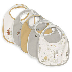 Jollein Lot de 5 Bavoirs Imperméables - Tiny Park