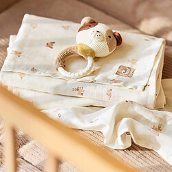 Jollein Lot de 3 Langes Gaze de Coton - Animal Friends