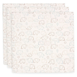 Jollein Lot de 3 Langes Gaze de Coton - Elephant Tales