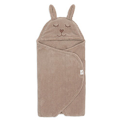 Jollein Couverture Portefeuille Bunny Cloudy Rib - Milky Coffee pas cher