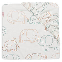 Jollein Drap Housse Jersey Elephant Tales - 60 x 120 cm 