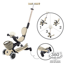 Globber Trottinette Evolutive Go Up Baby 360 Lights - Taupe