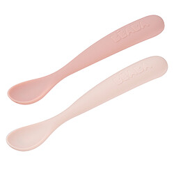 BÉABA Lot de 2 Cuillères 1er Âge Silicone - Barbe à Papa et Guimauve