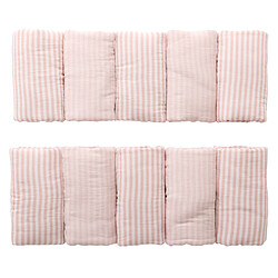 BB&Co Tour de Lit Modulable et Respirant - Rayé Vieux Rose