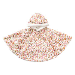 BB&Co Poncho de Voyage Léopard Sherpa Blanc - 1/2 Ans