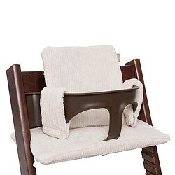 Jollein Coussin de Chaise Haute Cloudy Rib - Oatmeal