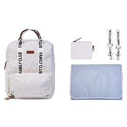 Childhome Sac à Dos à Langer Family Club Signature Teddy - Off White pas cher