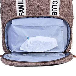 Childhome Sac à Dos à Langer Family Club Signature Teddy - Soft Brown pas cher