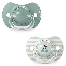 Suavinex Lot de 2 Sucettes Symétriques SX Pro Birdies Vert - 18 Mois +
