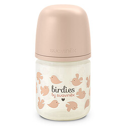 Suavinex Biberon Verre Tétine Symétrique SX Pro Birdies Rose - 120 ml