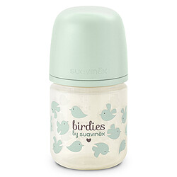 Suavinex Biberon Verre Tétine Symétrique SX Pro Birdies Vert - 120 ml