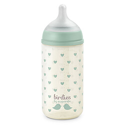 Suavinex Biberon Verre Tétine Symétrique SX Pro Birdies Vert - 240 ml
