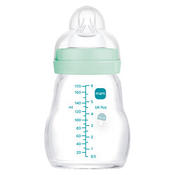 MAM Biberon Verre Colors of Nature Bleu - 170 ml