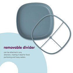 b.box for kids Assiette Compartimentée à Ventouse 2-en-1 - Ocean pas cher