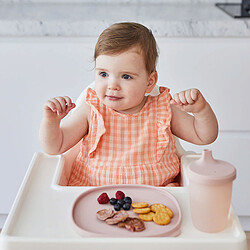 b.box for kids Assiette Compartimentée à Ventouse et Couvercle - Blush