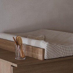 Quax Housse Matelas à Langer Natural - Stripes