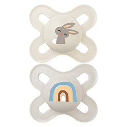 MAM Lot de 2 Sucettes Original Naissance Lapin et Arc-en-ciel - 0/2 Mois