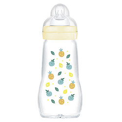 MAM Biberon Verre Colors of Nature Blanc - 260 ml
