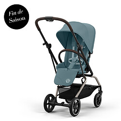 Cybex Poussette Compacte Eezy S Twist+2 Châssis Taupe - Stormy Blue