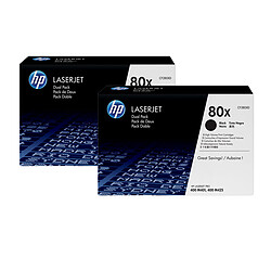 HP 80X Pack de 2 (CF280XD) - Noir