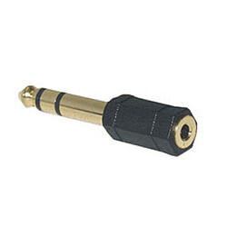 Adaptateur audio haute qualité Jack 6.35 mm mâle / 3.5 mm femelle