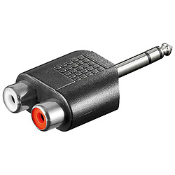 Adaptateur 2x RCA Femelle / Jack 6,35 mm Mâle