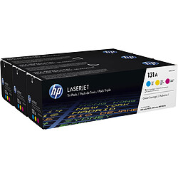 HP 131A Pack de 3 (U0SL1AM) - Cyan, Magenta et Jaune