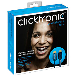 Clicktronic câble High Speed HDMI with Ethernet (0.5 mètre) pas cher