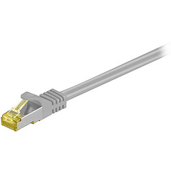 Cordon RJ45 catégorie 7 S/FTP 10 m (Gris) Câble ethernet catégorie 7 à double blindage