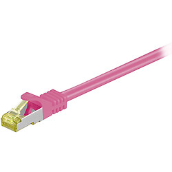 Cordon RJ45 catégorie 7 S/FTP 0.5 m (Rose)