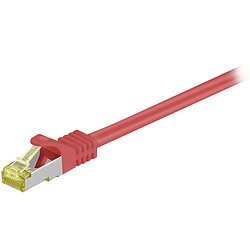 Cordon RJ45 catégorie 7 S/FTP 3 m (Rouge)