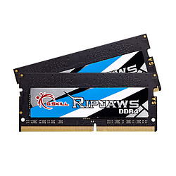 G.Skill RipJaws Series SO-DIMM 16 Go (2 x 8Go) DDR4 3200 MHz CL18 Kit Dual Channel 2 barrettes de RAM SO-DIMM PC4-25600 - F4-3200C18D-16GRS