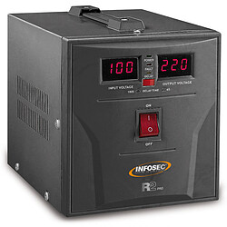 Infosec R2 Pro 1500 Régulateur de tension 1500VA / 900W avec 2 prises