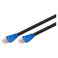 Câble RJ45 étanche catégorie 6 U/UTP 50 m (Bleu et Noir) 